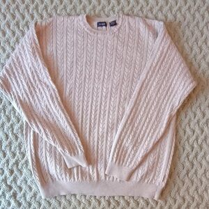 Izod Women's Cream Cable Knit Sweater